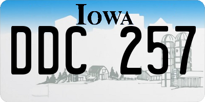 IA license plate DDC257