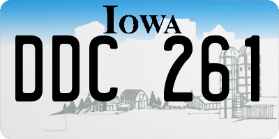 IA license plate DDC261