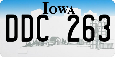 IA license plate DDC263