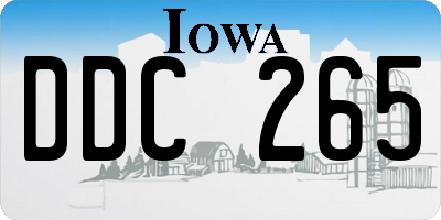 IA license plate DDC265