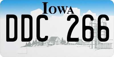 IA license plate DDC266