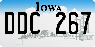 IA license plate DDC267