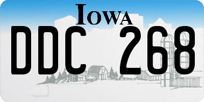 IA license plate DDC268
