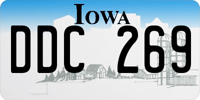 IA license plate DDC269