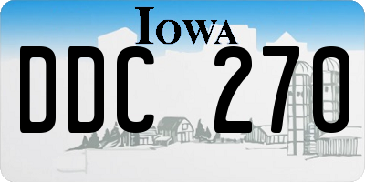 IA license plate DDC270