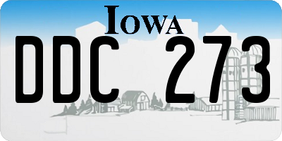 IA license plate DDC273