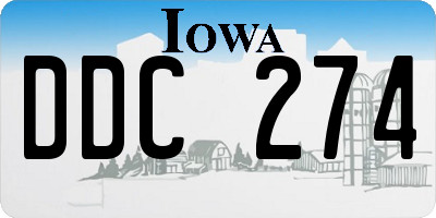 IA license plate DDC274
