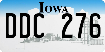 IA license plate DDC276