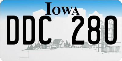 IA license plate DDC280