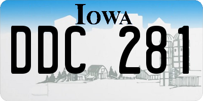 IA license plate DDC281