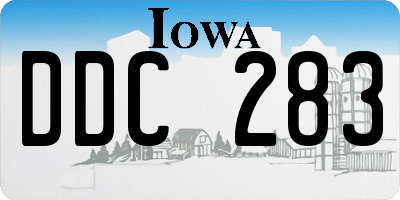 IA license plate DDC283