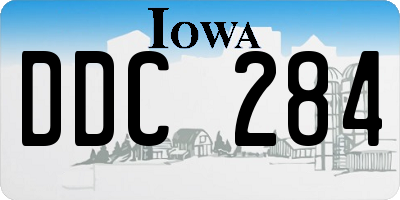 IA license plate DDC284