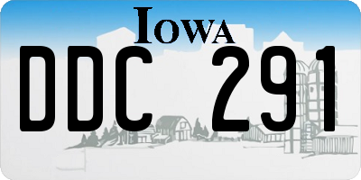 IA license plate DDC291