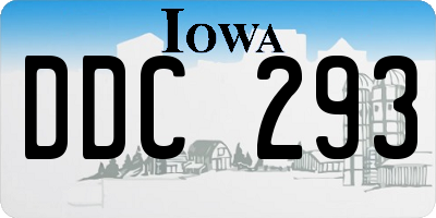 IA license plate DDC293