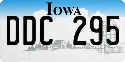 IA license plate DDC295