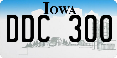 IA license plate DDC300