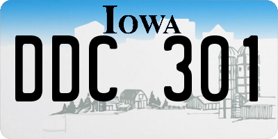 IA license plate DDC301
