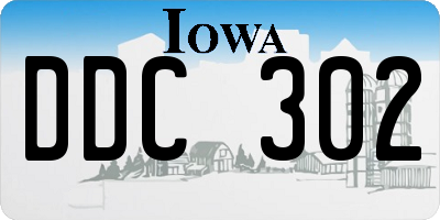 IA license plate DDC302