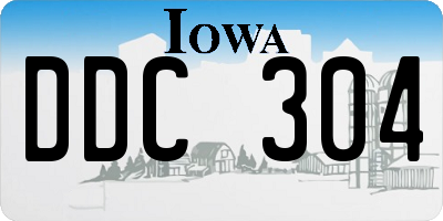 IA license plate DDC304