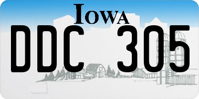 IA license plate DDC305