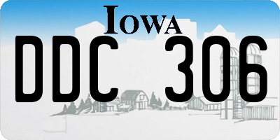 IA license plate DDC306