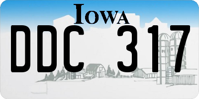 IA license plate DDC317