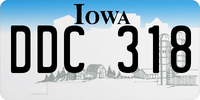IA license plate DDC318