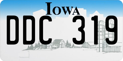 IA license plate DDC319