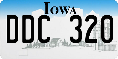 IA license plate DDC320