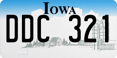 IA license plate DDC321
