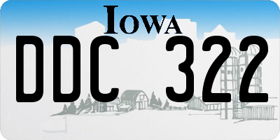 IA license plate DDC322