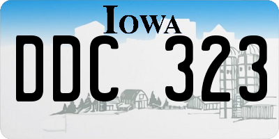 IA license plate DDC323