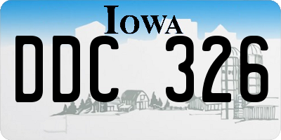 IA license plate DDC326