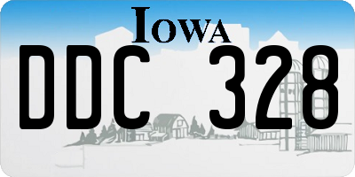 IA license plate DDC328