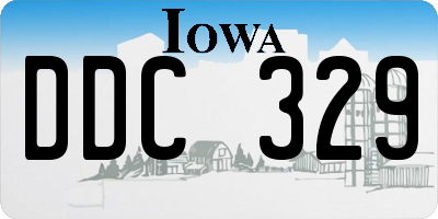 IA license plate DDC329
