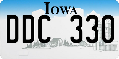 IA license plate DDC330