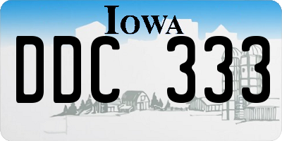 IA license plate DDC333