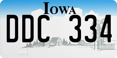 IA license plate DDC334