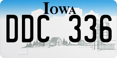 IA license plate DDC336