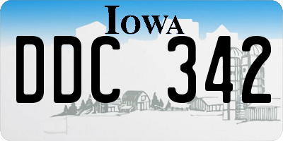 IA license plate DDC342
