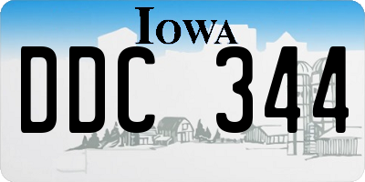 IA license plate DDC344
