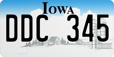 IA license plate DDC345