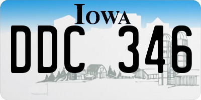 IA license plate DDC346