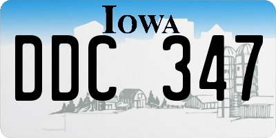 IA license plate DDC347