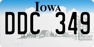 IA license plate DDC349