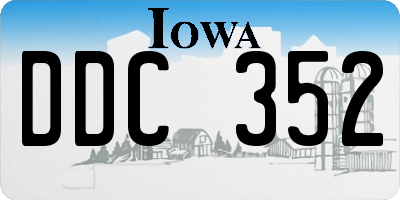 IA license plate DDC352