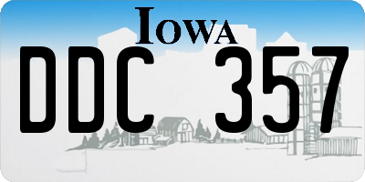 IA license plate DDC357