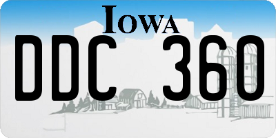 IA license plate DDC360