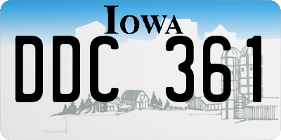 IA license plate DDC361