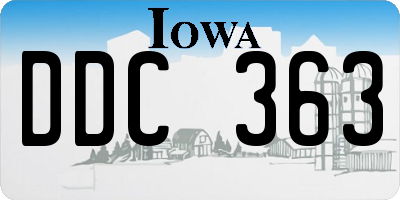 IA license plate DDC363